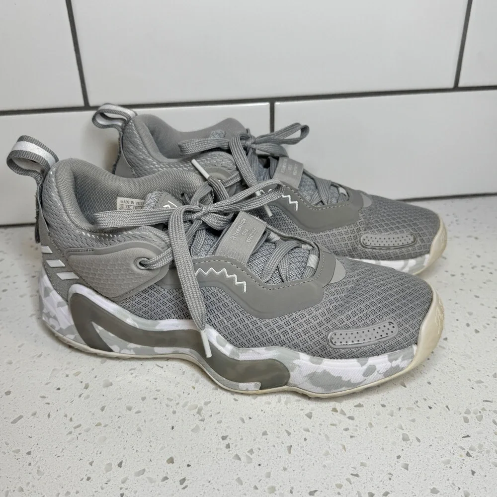 Adidas DON Issue 3 Basketball Shoes Mid Grey White 2021 Mens Size‎ 6.5